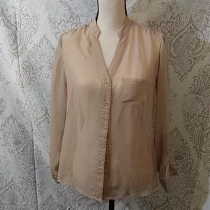 Long sleeve sheer blouse